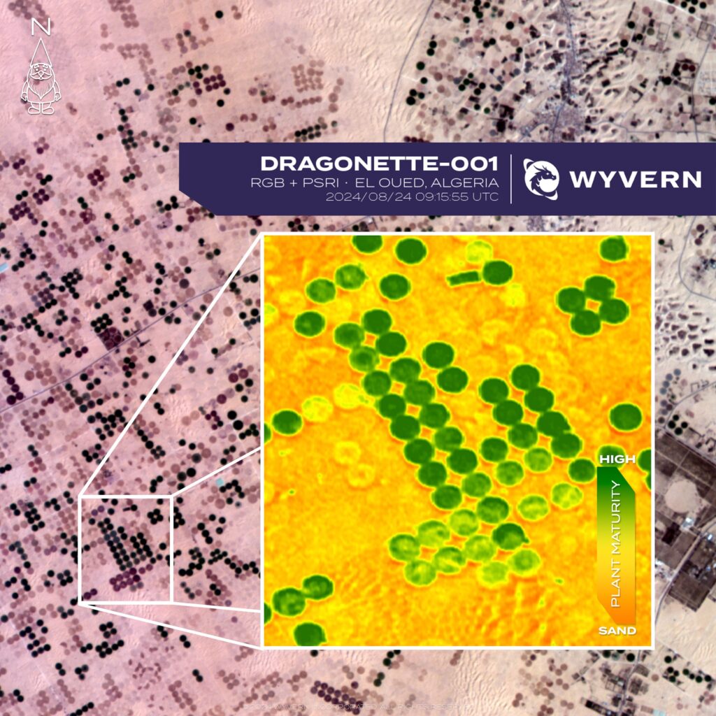 Hyperspectral data science: center pivot irrigation in Algeria.