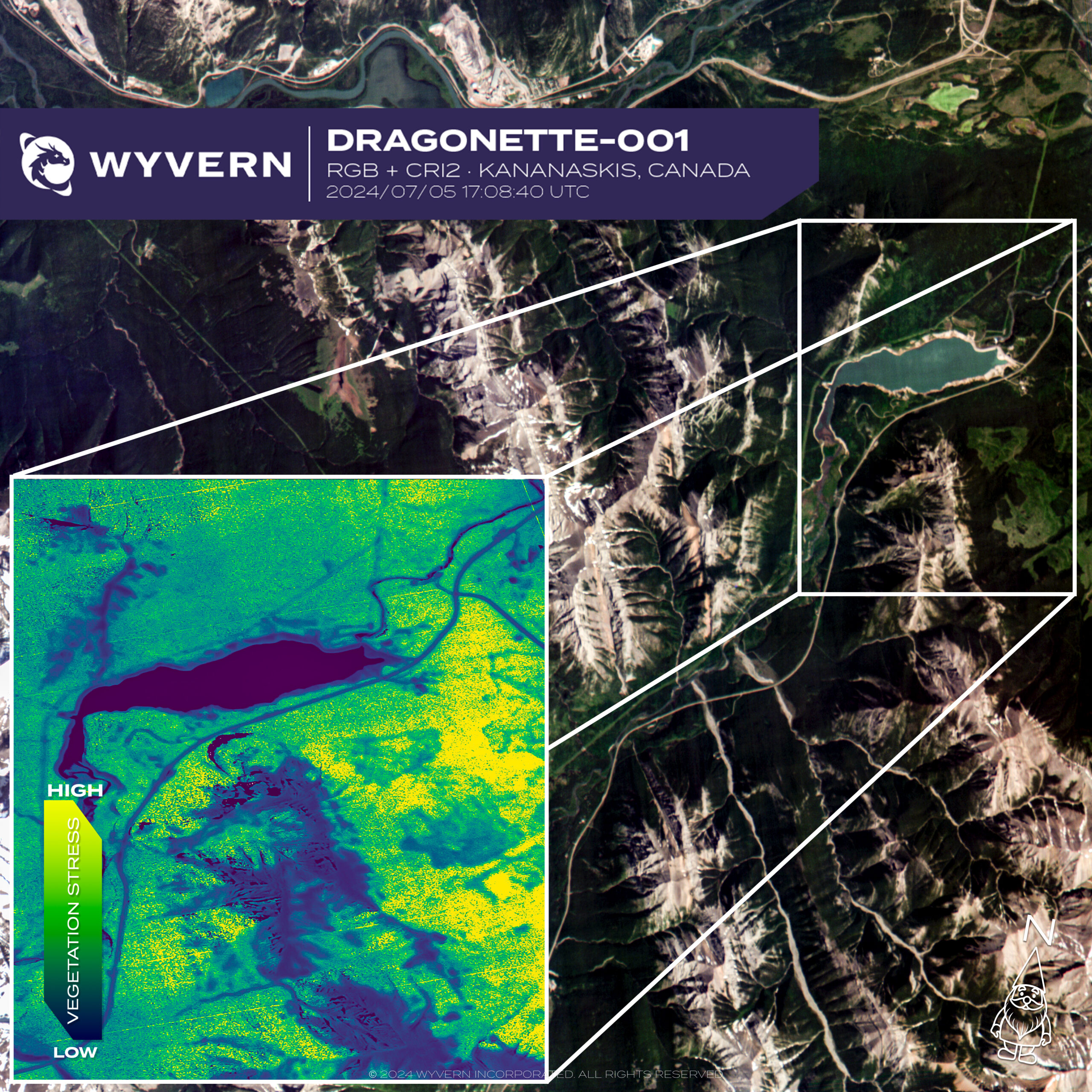 Hyperspectral data science: vegetative stress in Kananaskis.